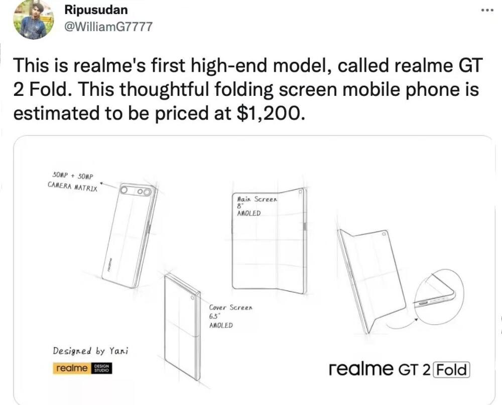 realme明年冲击高端，首款居然是5000元的折叠屏？