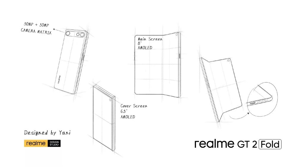 realme计划推出GT 2 Fold屏幕可凹折手机，预期会在明年推出